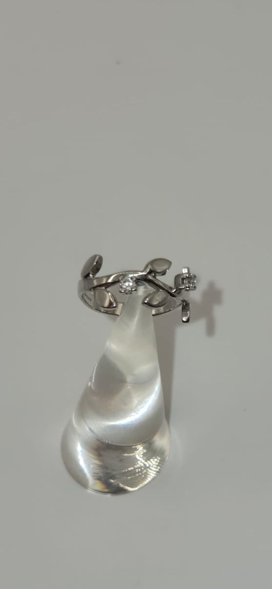 9ct White Gold Eternity Ring Size L hallmarked 375