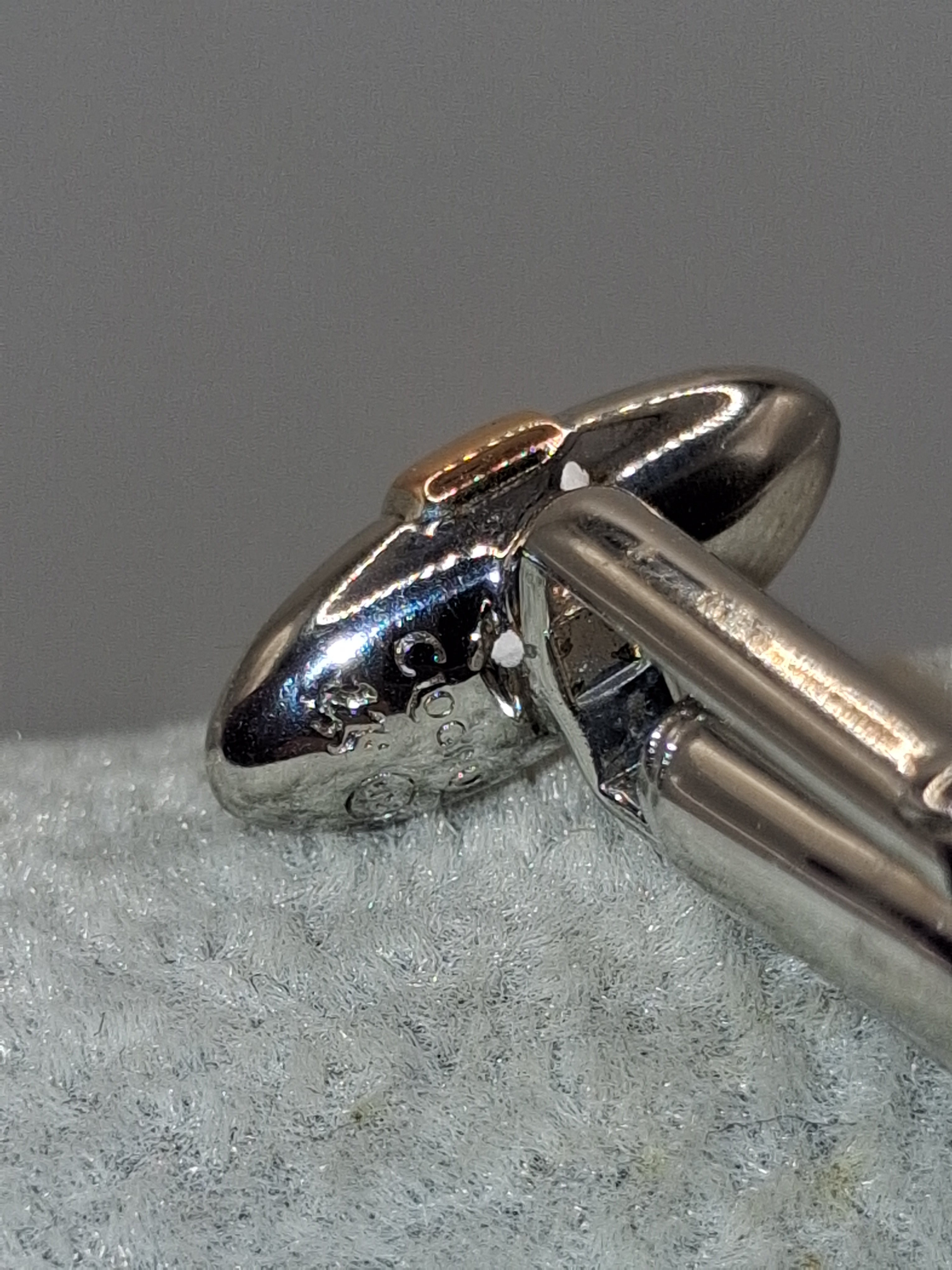 Clogau 9ct Welsh Gold And Sterling Silver Pair Of Cufflinks With Box