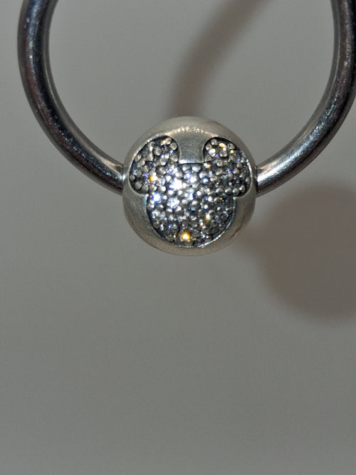 Pandora Disney Mickey Pave Clip ALE S925 Sterling Silver 791449CZ